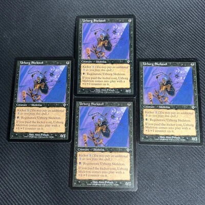 Urborg Skeleton MTG Invasion Magic the Gathering Black Playset Vintage 4 - Image 1 of 4