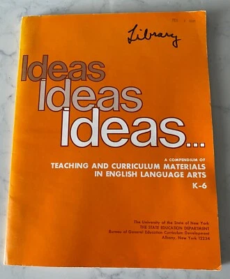 Vintage 1980's Unused  Ideas Ideas Ideas Workbook English Language Arts K-6 - Image 1 of 4