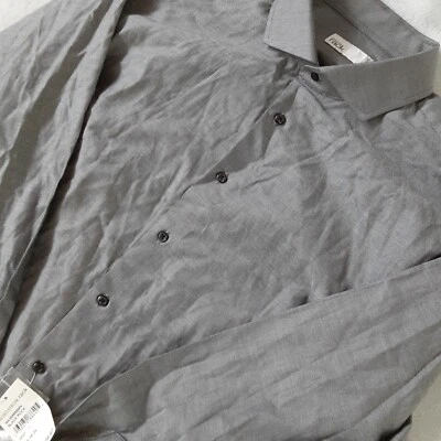 Camisa Nordstrom Rack Para Hombres XL 17x34/35 Negra Corte Roca Manga Larga Nueva Foto 1 de 4