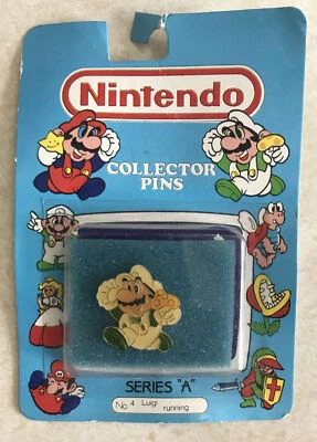 Pin Coleccionista Nintendo 1989 Vintage Nº 4 Luigi-running, Serie “A” sin abrir  Foto 1 de 2