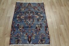 Old handmade Persian Hamedan grey rug with floral design 127 x 88 cm