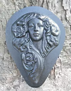 Fairy princess mold plaster concrete lady face mould 13" x 9" x up to 2" thick - Picture 1 of 6