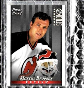 MARTIN BRODEUER 1997-98 DONRUSS STUDIO PRUEBA DE PRENSA PLATA 1 DE 1000 - Imagen 1 de 1