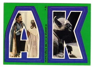 1980 pegatina Topps Empire Strikes Back S. 3 # 79 A & K - Lando/Yoda (ex-mt) D - Imagen 1 de 2
