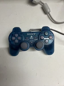 Official Sony PlayStation 1 PS1 PSOne Analog Controller SCPH-110 Clear Blue - Picture 1 of 12
