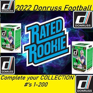 2022 Donruss Football RC Base #1-200 ROOKIE | PYC COMPLETE YOUR SET HOT!