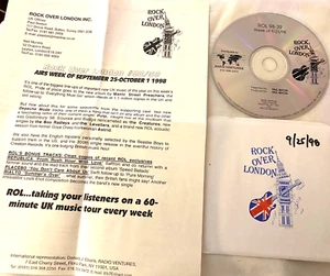 9/25/98 ROCK OVER LONDON IN STUDIO ACOUSTIC ASTRID TUNE/RARE INTERVIEW (9 MIN) - Picture 1 of 2