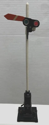 IVES PREWAR STANDARD/O-GAUGE #300 EARLY MANUAL SINGLE ARM SEMAPHORE - WORKS-14"L - Image 1 of 4