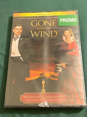 GONE WITH THE WIND 70th anniversary ( 2 disc DVD ) PROMO SEALED! Clark Gable Foto 1 de 2