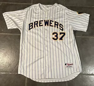 Milwaukee Brewers Jeff Suppan Majestic Authentic Game Worn Autogramm Trikot 52 - Bild 1 von 11