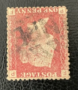 GB QV 1869 SG43/4 G1 1d Red PF Plate 138? INVERTED Unusual NPE? Postmark - Bild 1 von 3