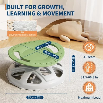 Silla giratoria 360° sensorial para niños asiento giratorio con mango y base de seguridad Foto 1 de 4