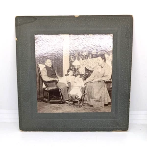 Mounted On Cardboard Family Photo Possibly 1905 Sidney, Ohio Photograph - Picture 1 of 2