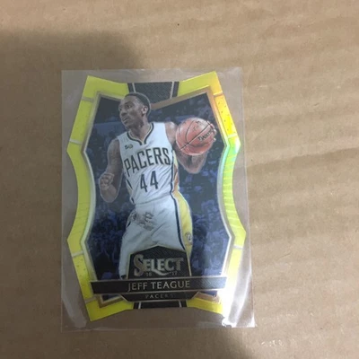 2016-17 Panini Select Die Cut Yellow Prizm #184 Jeff Teague Pacers /75 - Image 1 of 2