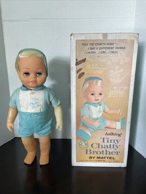 Pequeño hermano parlanchín vintage con caja original + sombrero Mattel 1962 Foto 1 de 4