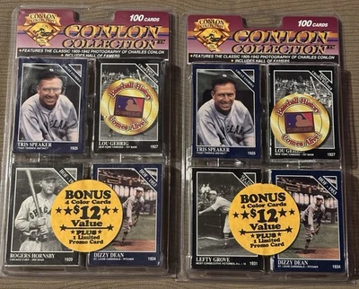 1994 Conlon Collection Baseball Cards Two 100 Card Blister Packs Sealed New 🔥🔥 - Image 1 of 4