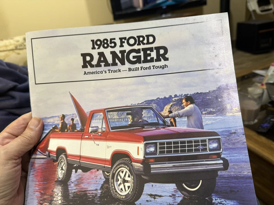 Folheto de vendas de showroom de revendedor de carros Ford Ranger 1985. Estado perfeito - Imagem 1 de 1