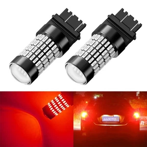2X AUXITO 3157 3156 Luz Trasera Freno Parada LED Rojo Super Bombillas 2800LM Brillante NUEVO - Imagen 1 de 13