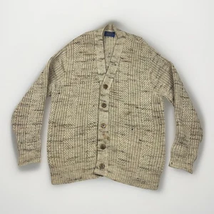 Pendleton Sweater Men's Lrg Vintage V-neck Long Sleeve Button Cardigan 100% Wool - Picture 1 of 17