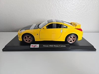 Maisto Exclusivo Escala 1:18 Nissan 350Z Nismo Personalizado Diecast Model Car - Amarillo Foto 1 de 4