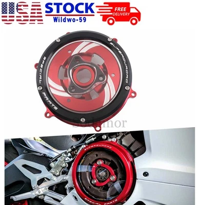 Cubierta de embrague transparente y retenedor de resorte para Ducati 959 1199 1299 1199S Panigale V2 Foto 1 de 4