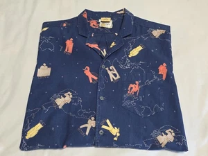 Vintage Code Bleu Japan "Workforce" Button S/S Camp Shirt SZ Medium - Picture 1 of 20