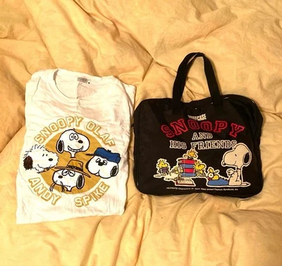 PEANUTS Snoopy Tshirt and bag set - Image 1 of 2