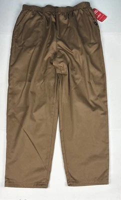 Chic Mujeres 20 Petite Pantalones Marrón Nuevo Cintura Elástica Mamá Abuela Algodón Tiro Alto Foto 1 de 4