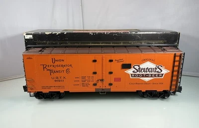 Aristo-Craft G Scale ART-46211 Stewarts Root Beer Reefer Refrigerator Car w/ Box - Image 1 of 4