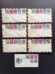 US 1940 FDC (FA13) +Famous Americans #859-93 +Set of 35 +7 FDCs +Complete Set - Picture 1 of 2