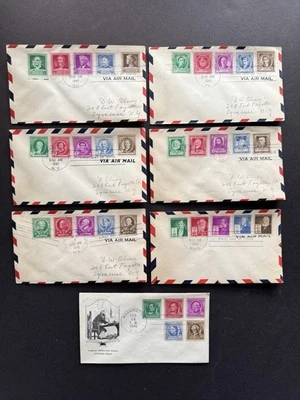US 1940 FDC (FA13) +Famous Americans #859-93 +Set of 35 +7 FDCs +Complete Set - Image 1 of 2