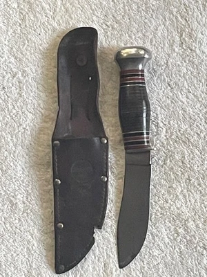 Faca de caça vintage Remington Dupont destro 32 com bainha original - Imagem 1 de 4