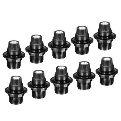 10Pcs E14 Bulb Holder Light Socket Black Screw Thread LED Bulb Lamp Holder New - Image 1 of 4