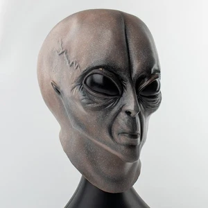 Alien Mask Latex Martian Headgear Halloween Prop - Picture 1 of 7