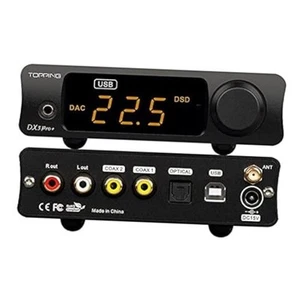 Topping DX3 Pro+ ES9038Q2M Bluetooth 5.0 LDAC Audio Decoder DSD512 DAC Black - Picture 1 of 7