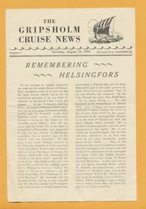 1935 MS Gripsholm Newsletter - Swedish American Line - Picture 1 of 1