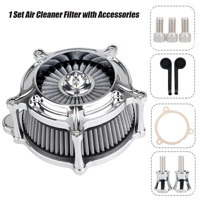 Air Cleaner Intake Filter For Harley Road King Electra Street Glide FLHX Softail Foto 1 de 4