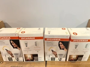 4 Pk Sylvania Smart+ Zigbee Light Bulb Dimmable Soft White A19 9W Works w/ Alexa - Picture 1 of 15