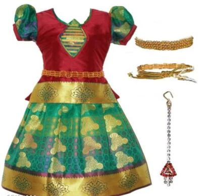 Silk Lehenga Choli-Set - Image 1 of 4