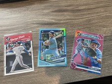 2023 Donruss Baseball Base Holo Sky Blue #185 George Brett - Kansas City Royals