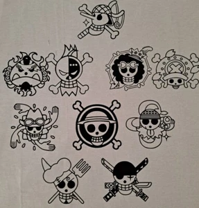 One Piece Luffy and crew logos Anime Decal's NOW With Jinbe!! - Picture 1 of 12