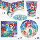 Mermaid Party Supplies Balloons Tableware Kids Little Girls Birthday Party Decor