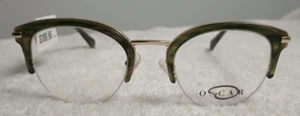 OSCAR DE LA RENTA OSL737 318 CRYSTAL/OLIVE 50-22-140 NEW WITH TAGS FRAME #1235 - Picture 1 of 5