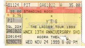 JA ~ 1999 Konzertticket in Cleveland, Ohio ~ KOSTENLOSER VERSAND - Bild 1 von 1