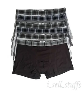 6 Men's Cotton Stretch Boxer Brief Trunk Underwear 95% Cotton Sz XS-14 S M L - Foto 1 di 5