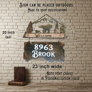 Home address. number entry signs with a wet. copper finish and reflective letter - Picture 1 of 6