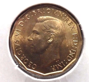 ¡MONEDA DE 3 PENIQUES DEL REINO UNIDO 1944 SIN CIRCULAR! (82015) - Imagen 1 de 3