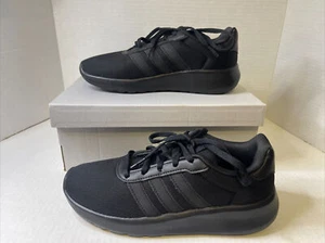 Adidas Shoes Kids 11 Lite Racer 3.0 Sneakers Black Mesh Low Top Round Toe GX6611 - Picture 1 of 13