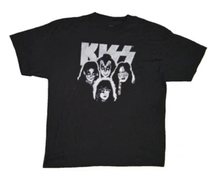KISS Shirt XXLT ROCK AND ROLL Black Casual Band Concert Mens - Picture 1 of 6