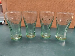 (4)Coca-Cola Coke Mini Glass Light Green - Picture 1 of 3